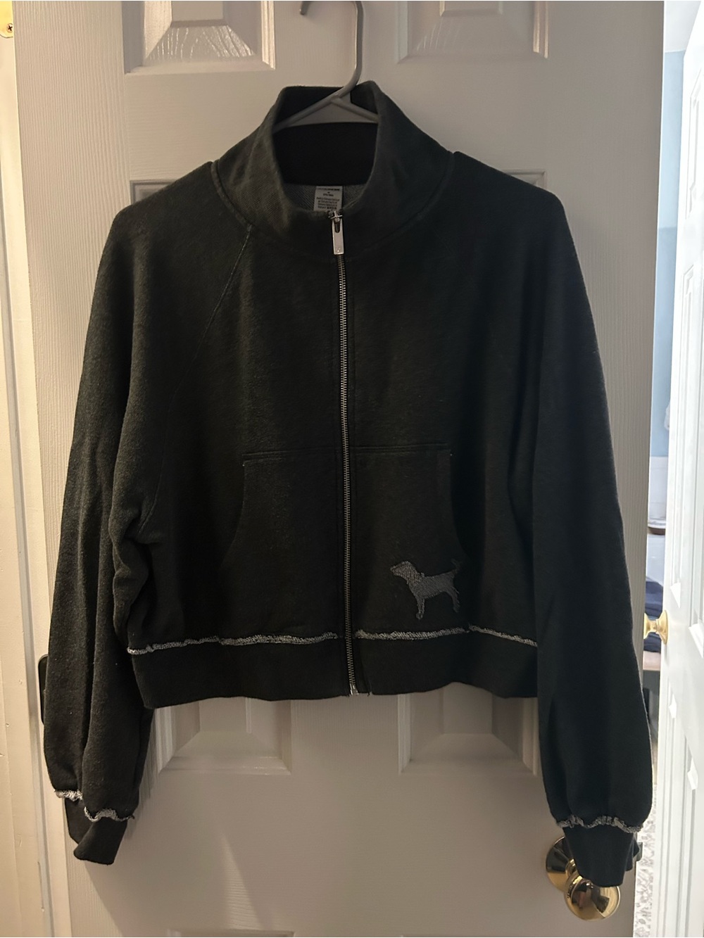 PINK Victoria's Secret Gray Full-Zip Sweatshirt